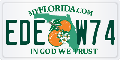 FL license plate EDEW74