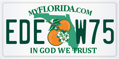 FL license plate EDEW75