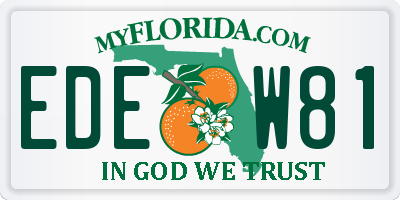 FL license plate EDEW81