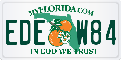 FL license plate EDEW84