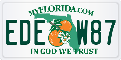 FL license plate EDEW87