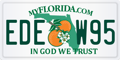 FL license plate EDEW95