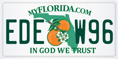 FL license plate EDEW96