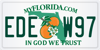 FL license plate EDEW97