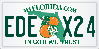FL license plate EDEX24