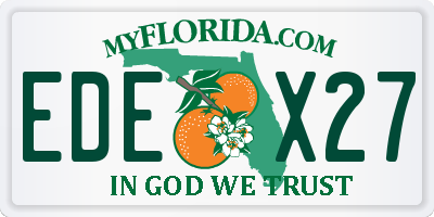 FL license plate EDEX27
