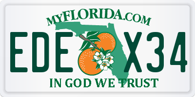 FL license plate EDEX34