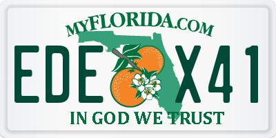 FL license plate EDEX41