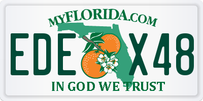 FL license plate EDEX48