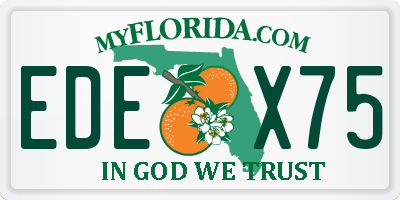 FL license plate EDEX75