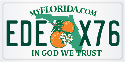 FL license plate EDEX76