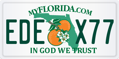 FL license plate EDEX77