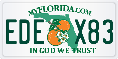 FL license plate EDEX83
