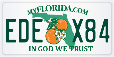 FL license plate EDEX84