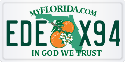 FL license plate EDEX94