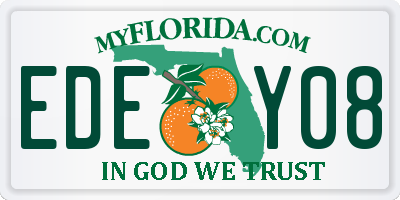 FL license plate EDEY08