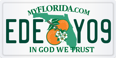 FL license plate EDEY09