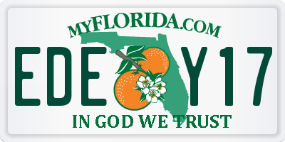 FL license plate EDEY17