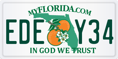 FL license plate EDEY34