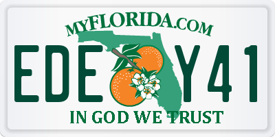 FL license plate EDEY41
