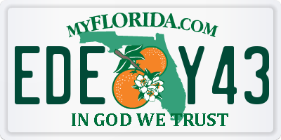 FL license plate EDEY43