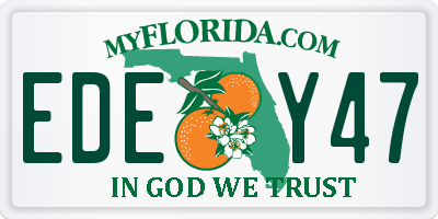 FL license plate EDEY47