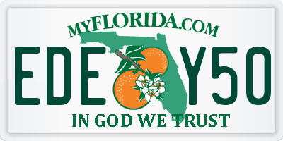 FL license plate EDEY50