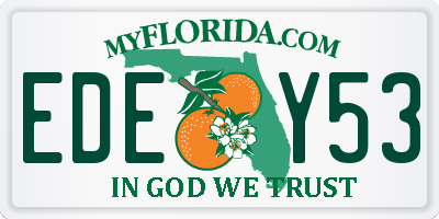 FL license plate EDEY53