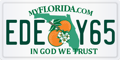 FL license plate EDEY65