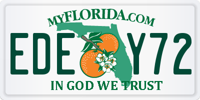 FL license plate EDEY72