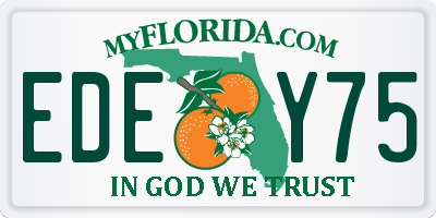 FL license plate EDEY75