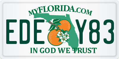 FL license plate EDEY83