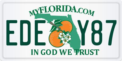 FL license plate EDEY87