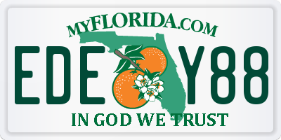 FL license plate EDEY88