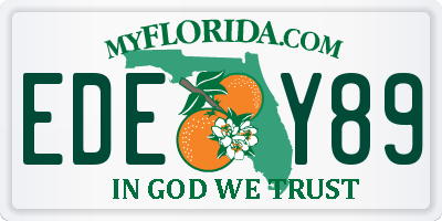 FL license plate EDEY89