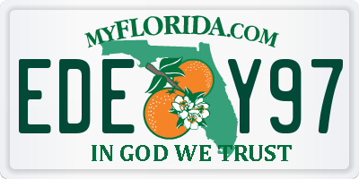 FL license plate EDEY97