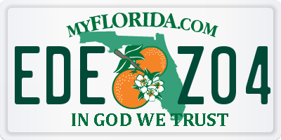 FL license plate EDEZ04