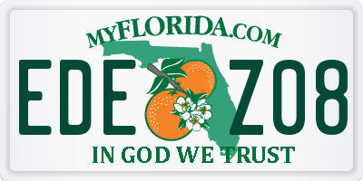 FL license plate EDEZ08