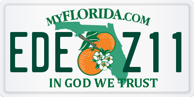FL license plate EDEZ11