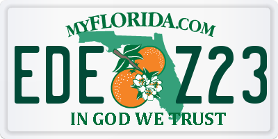 FL license plate EDEZ23