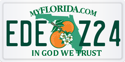 FL license plate EDEZ24