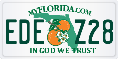FL license plate EDEZ28