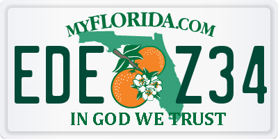 FL license plate EDEZ34
