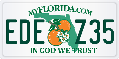 FL license plate EDEZ35