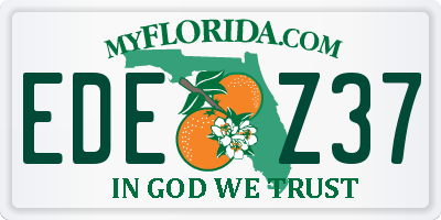 FL license plate EDEZ37