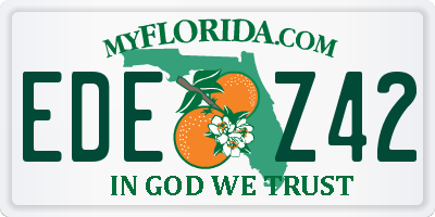 FL license plate EDEZ42