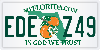 FL license plate EDEZ49