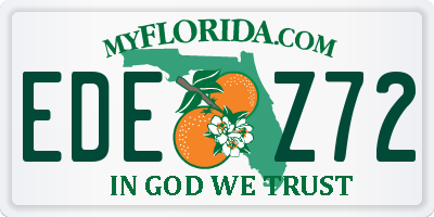 FL license plate EDEZ72