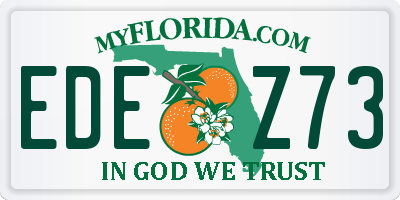 FL license plate EDEZ73