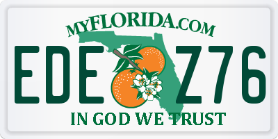FL license plate EDEZ76